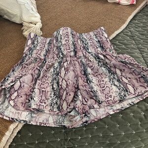 FP Movement by Free People Snake Print Shorts - Purple and Gray